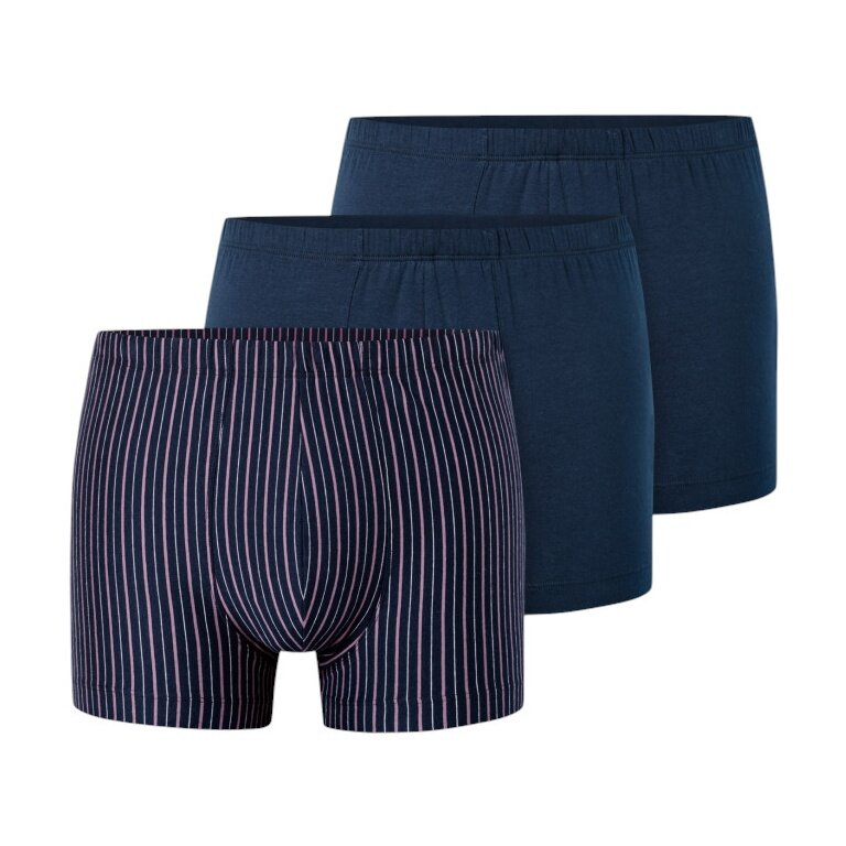 Schiesser Underwear Boxer Shorts 95/5 Organic Cotton multi-coloured dark blue/striped 922 Men's - 3 pieces
