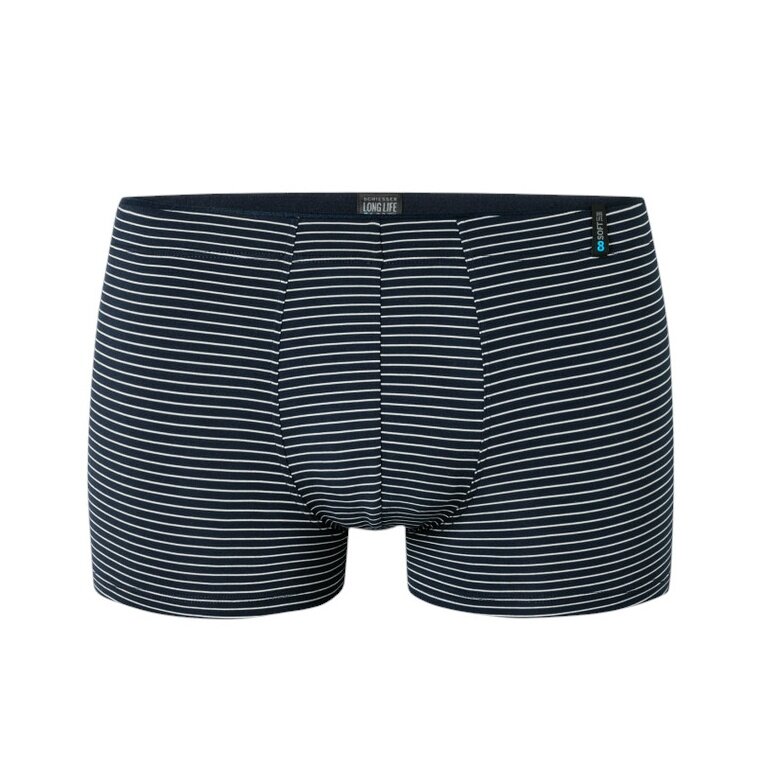 Schiesser Underwear Boxershorts Long Life Soft Modal Stripes Night Blue Men's - 1 Piece