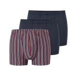 Schiesser Underwear Boxer Shorts 95/5 Organic Cotton Multi-coloured Dark Blue/Striped 920 Men's - Pack of 3