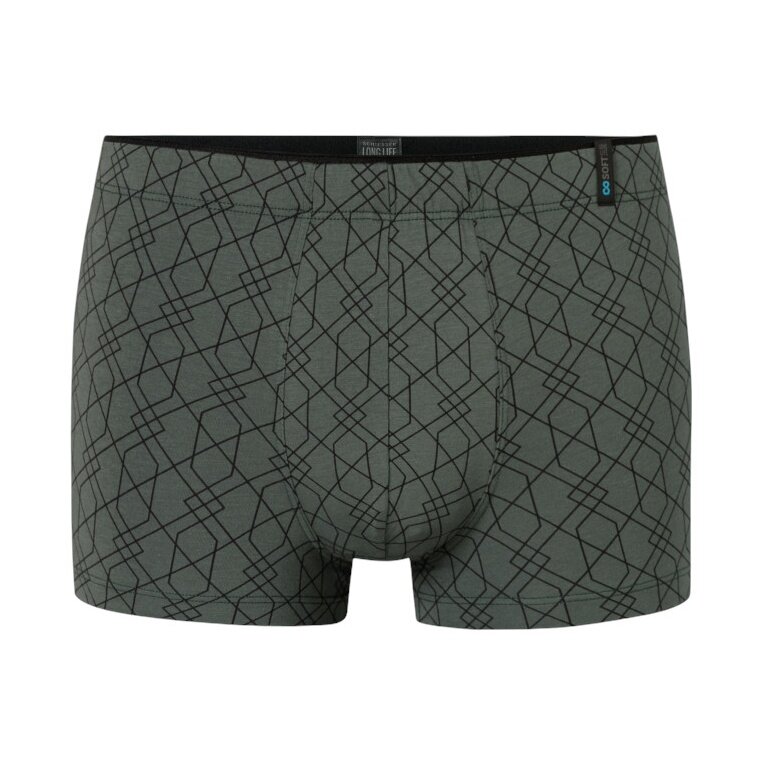 Schiesser Underwear Boxer Shorts Long Life Soft Shorts Modal patterned dark green - 1 piece