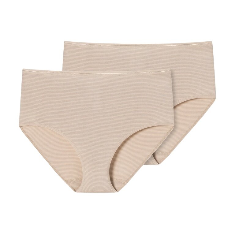 Schiesser Midi Slip Modal Essentials Underwear Sand Brown Ladies - 2 Pieces
