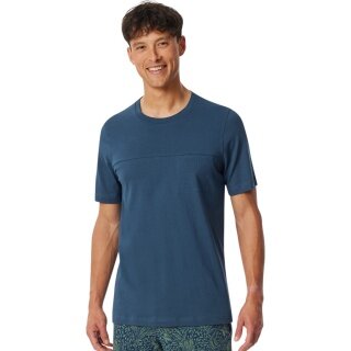 Schiesser Leisure T-shirt Mix+Relax (100% Cotton) indigo blue Men's