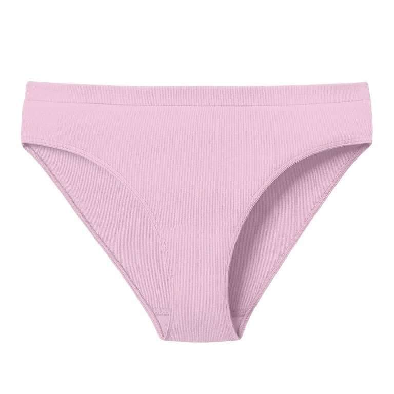 Schiesser Rio-Slip Double Rib Organic Cotton Underwear Pink/Sand Brown Ladies - 1 Piece