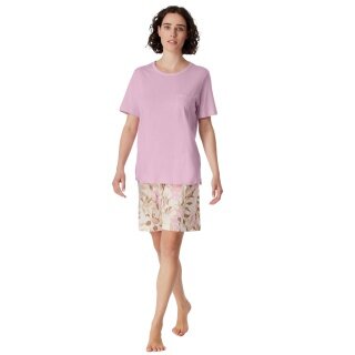 Schiesser Underwear Pyjamas Comfort Nightwear Short - Pink Ladies