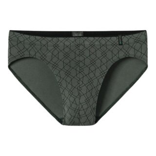 Schiesser Supermini Long Life Soft Slip 181116 (Briefs) patterned dark green men's - 1 piece
