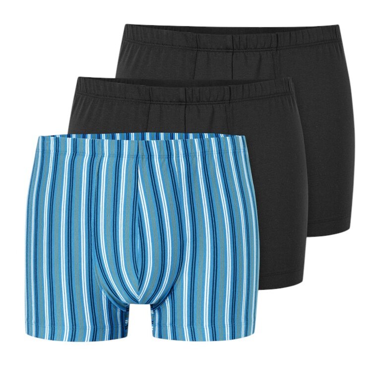 Schiesser Underwear Boxer Shorts 95/5 Organic Cotton black/blue 921 Men's - 3 pieces