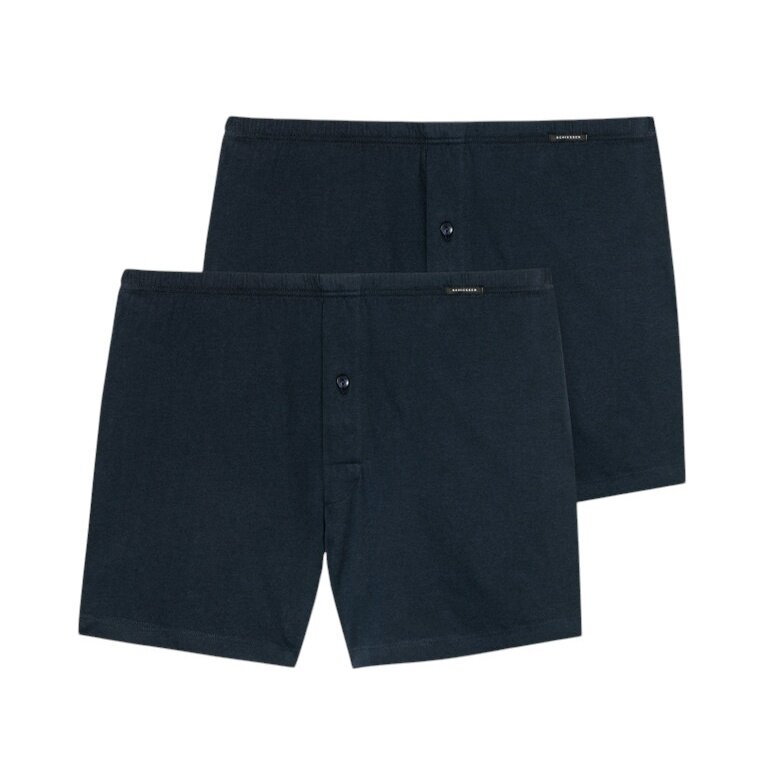 Schiesser Underwear Boxer Shorts Multipack Jersey Dark Blue Men's - 2 Pieces