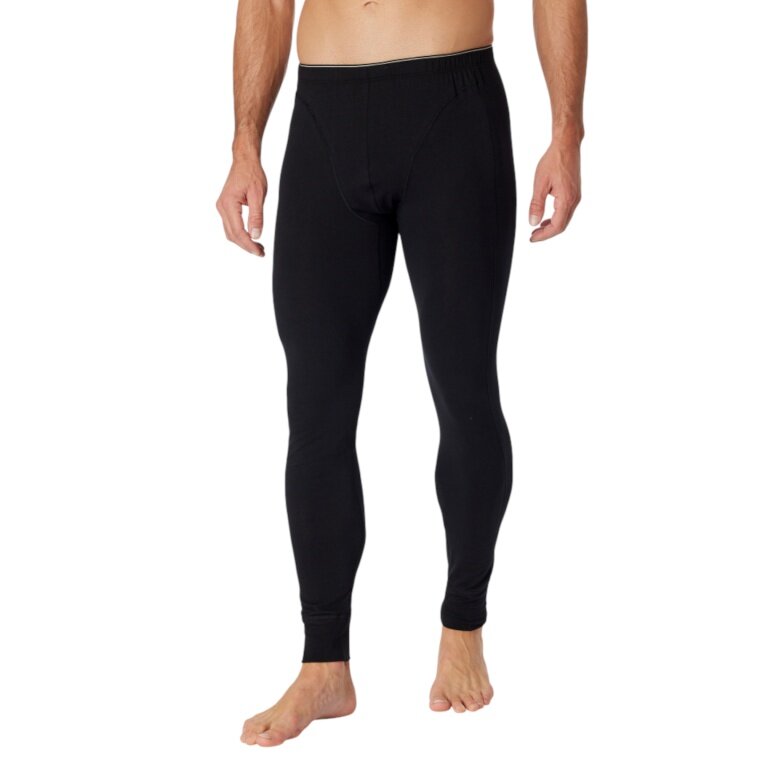 Schiesser Underwear Base Layer Trousers Organic Cotton Elastic 95/5 - black Men's