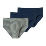 Schiesser Underwear Supermini Slip 95/5 Organic Cotton multicoloured dark blue/striped 923 Men's - 3 pieces