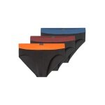 Schiesser Underwear Slip Rio Organic Cotton Web Elastic Waistband 95/5 Multicoloured Black 926 Men's - 3 Pieces