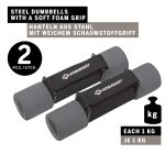 Schildkröt Fitness Soft Dumbbells grey Set 2x1kg in Carrybag