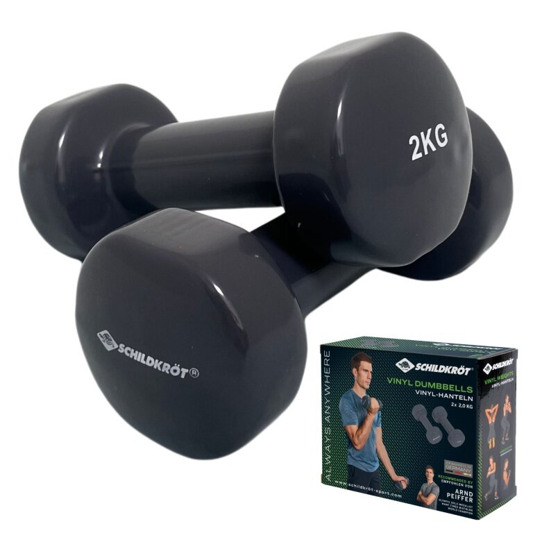 Schildkröt Fitness Dumbbells Vinyl (Iron/PVC) grey Set 2x2.0kg