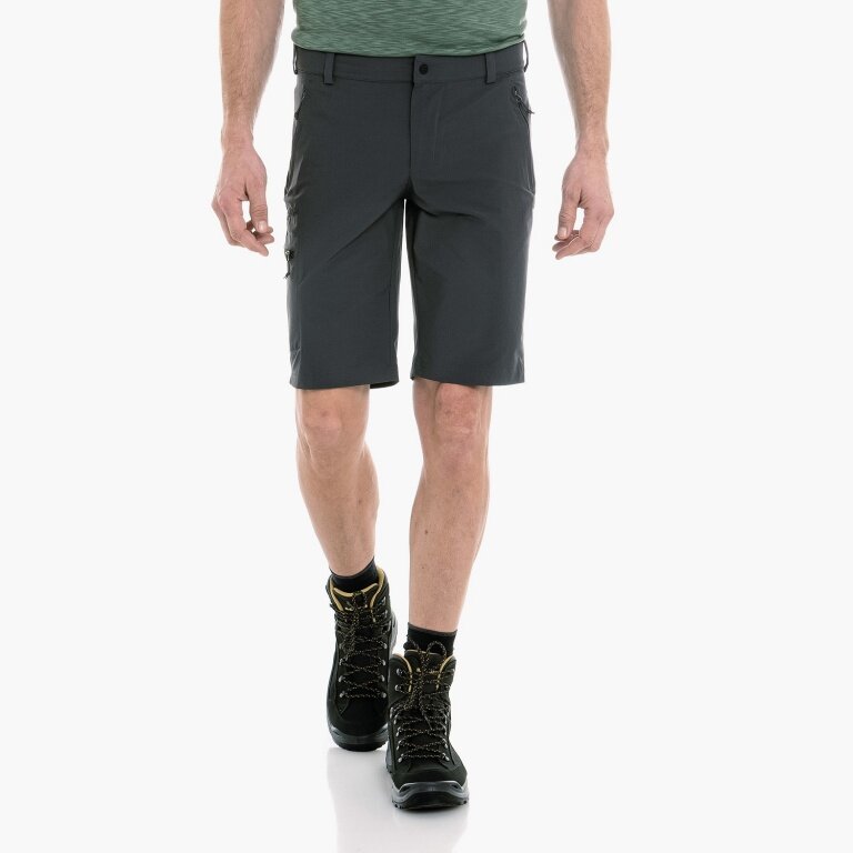Schöffel Folkstone Hiking Trousers (Trekking, 4-Way Stretch) Short Anthracite Grey Men's
