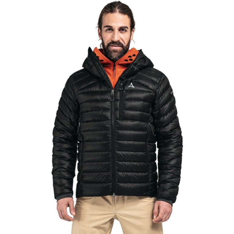 Schöffel Winter Down Jacket Down Silvretta (lightweight, windproof, breathable) black Men