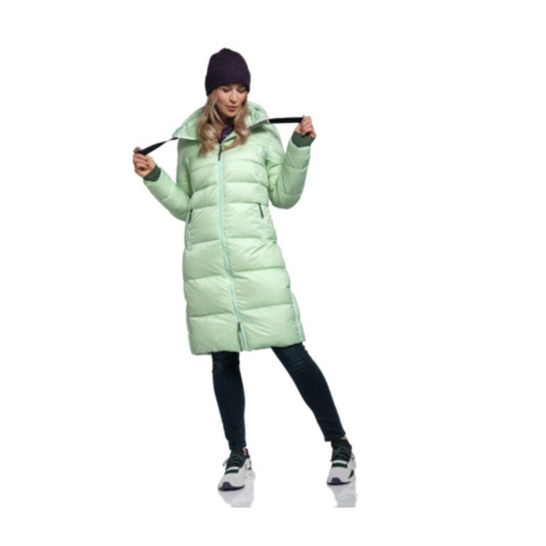 Schöffel Winter Coat Kenosha (Down Coat, Windproof, Water-Repellent) Green Ladies