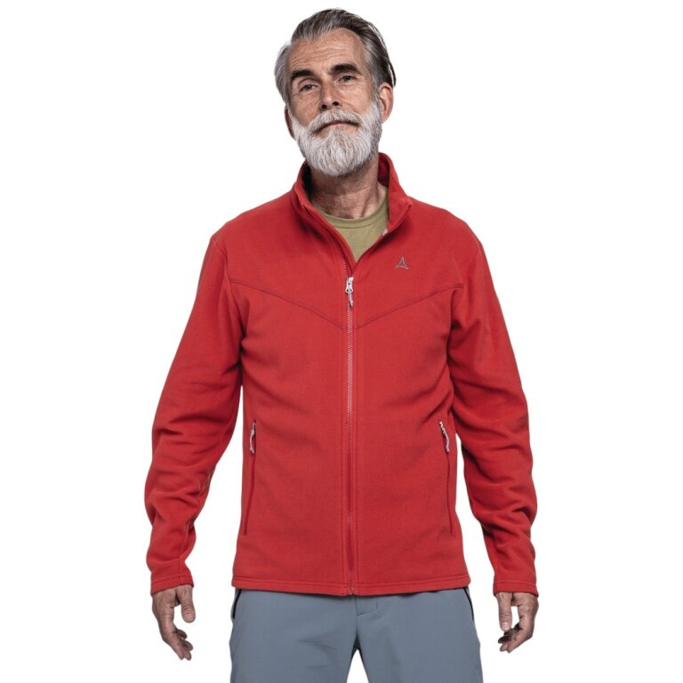 Schöffel Fleece Jacket Hiking Style Qutang MNS (warm, functional recycled polyester) red men's