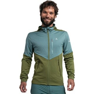 Schöffel Fleece Jacket Hydalen Hoody (breathable, quick-drying, 2-way stretch) olive green/blue Men's