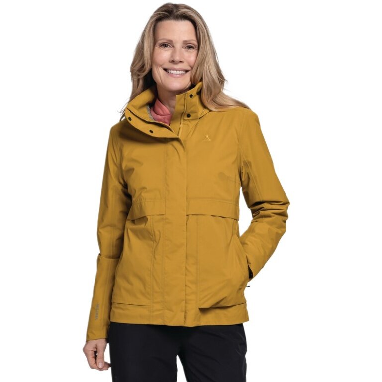 Schöffel All-Season Jacket Bellagio L (2.5-layer, waterproof, high breathability) gold/yellow ladies