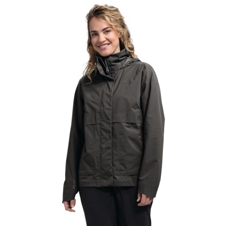 Schöffel All-Season Jacket Bellagio L (2.5-layer, waterproof, high breathability) asphalt grey ladies