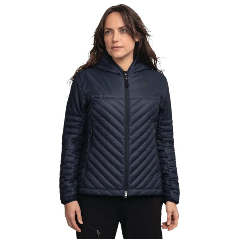 Schöffel Winter Down Jacket Hiking Down Style Cascata (windproof, warming thanks to down filling) navy blue ladies