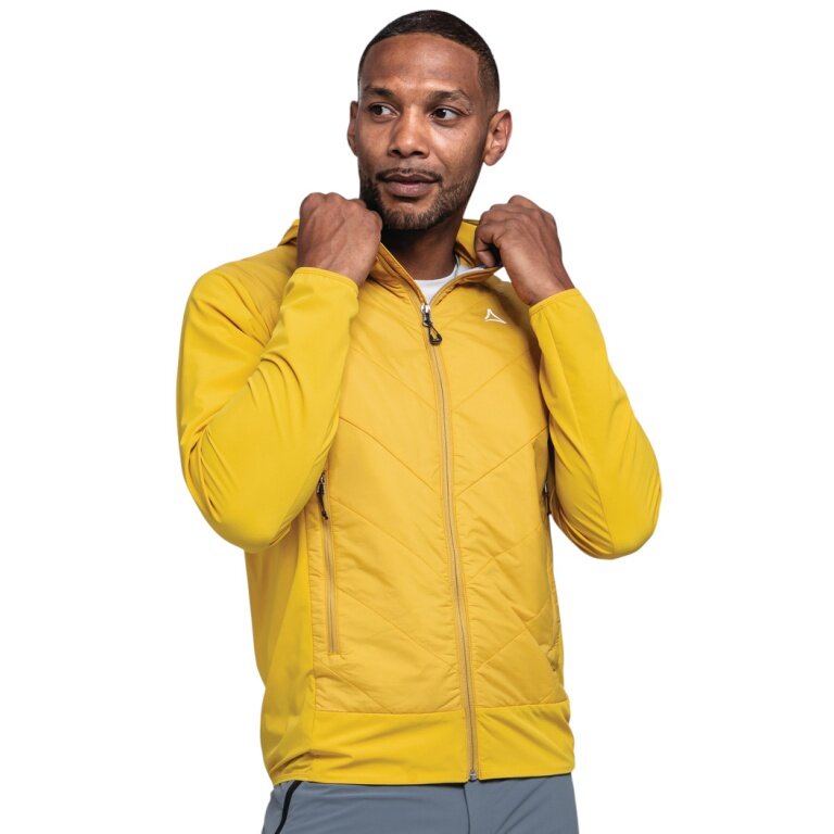 Schöffel Hybrid Jacket Hiking Style Blaueis MNS (warm PrimaLoft® insulation, with hood) yellow men's