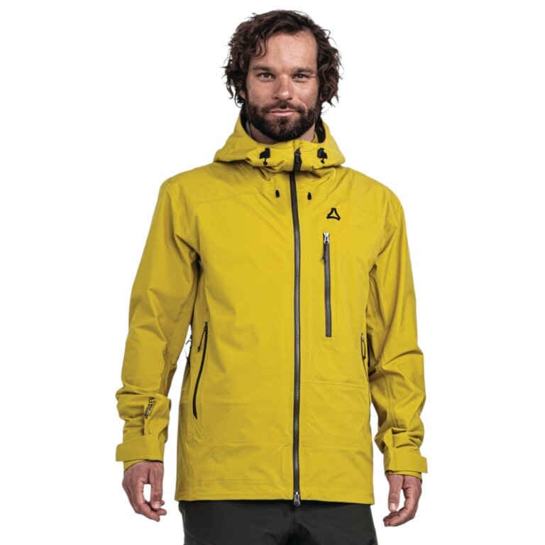 Schöffel Ski Jacket Mountain Style Milagle (waterproof, 3-layer, high breathability) yellow men's