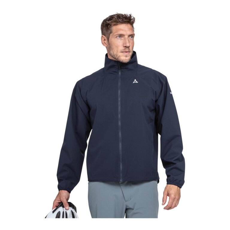 Schöffel Bicycle Rain Jacket Bike Lurbek MNS (waterproof, 2.5 layers, lightweight) dark blue men's
