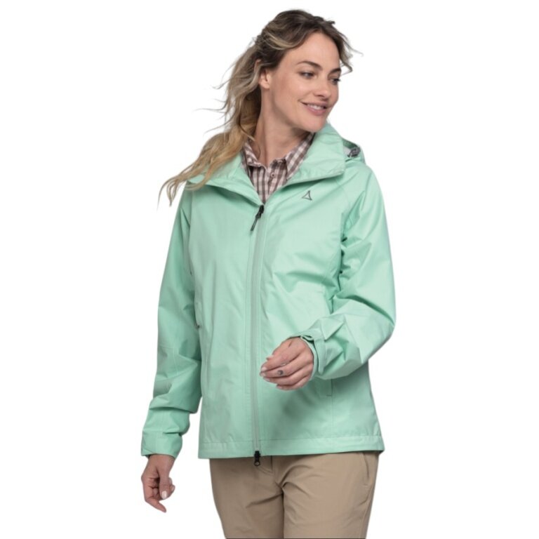 Schöffel Easy XT Rain Jacket (lightweight, waterproof, windproof) mint/sky ladies