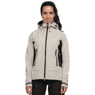 Schöffel Softshell Jacket Mountain Softshell Style Blaueis WMS (high breathability, water-repellent) beige/black ladies