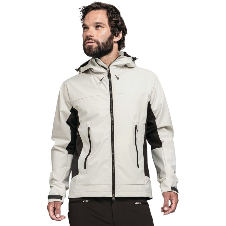 Schöffel Softshell Jacket Mountain Style Blaueis MNS (high breathability, water-repellent) beige/black men's