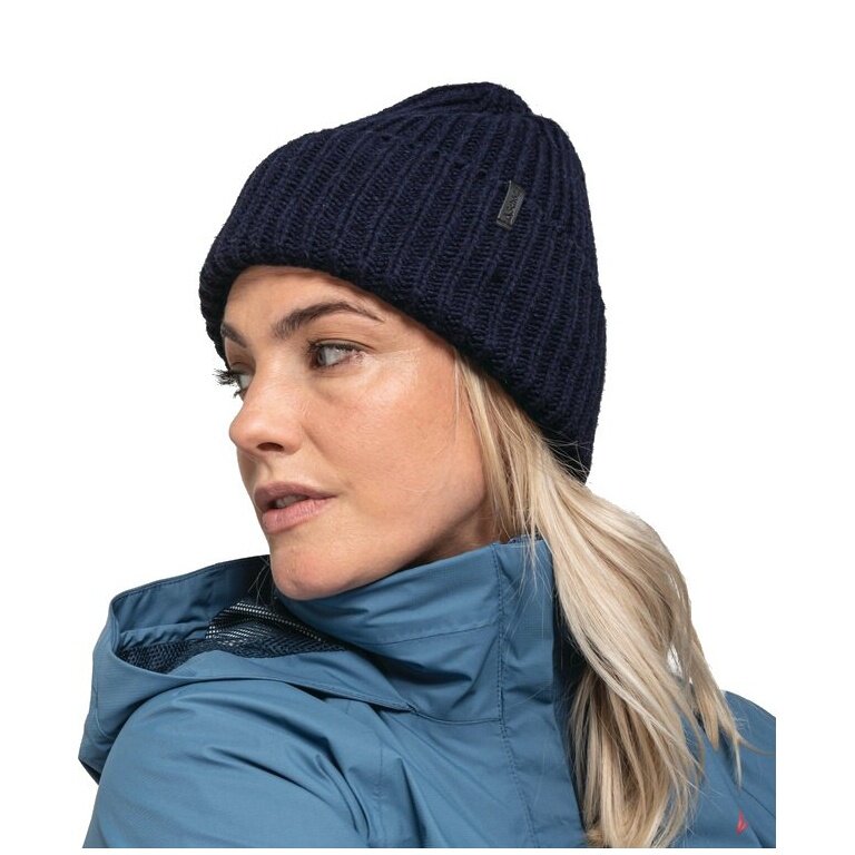 Schöffel Medford Knitted Hat (Ribbed Structure) navy blue - 1 piece