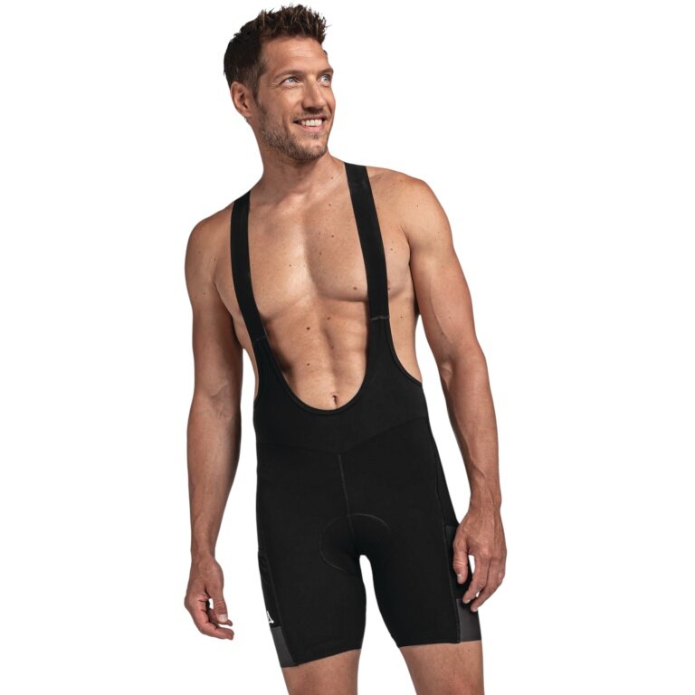 Schöffel Bicycle Carrier Trousers Skin Pants Solo Bib 4H (tight-fitting, quick-drying) black men's