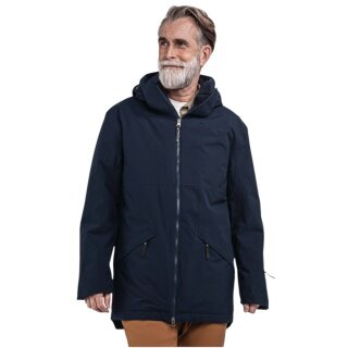 Schöffel Transitional Rain Jacket Urban Insulated Parka Style Malkay (waterproof, breathable) navy blue men's