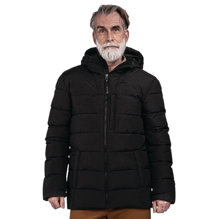 Schöffel Winter Jacket Urban Insulated Style Boslix (warm thanks to down filling) black men's
