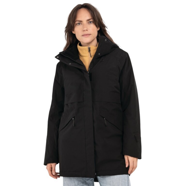 Schöffel Transitional Rain Jacket Urban Insulated Parka Style Malkay (waterproof, breathable) black ladies