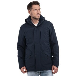 Schöffel Transitional Rain Jacket Urban 3in1 Parka Style Borkol (waterproof, breathable) navy blue men's