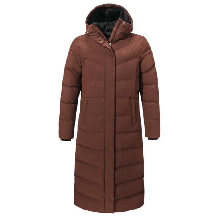 Schöffel Winter Down Coat Urban Down Style Vindave (warm thanks to down filling) brown ladies