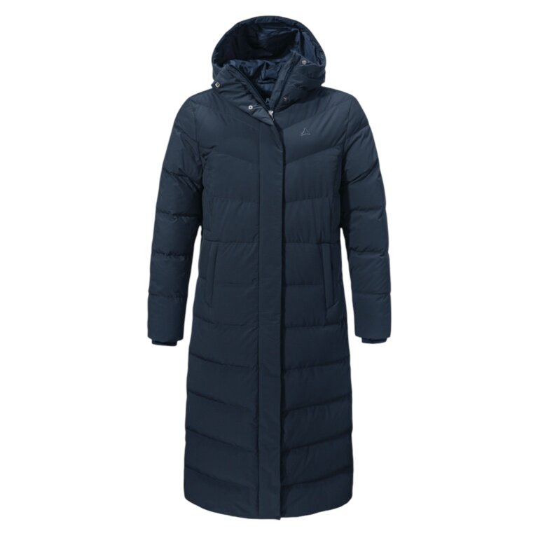 Schöffel Winter Down Coat Urban Down Style Vindave (warming thanks to down filling) navy blue ladies