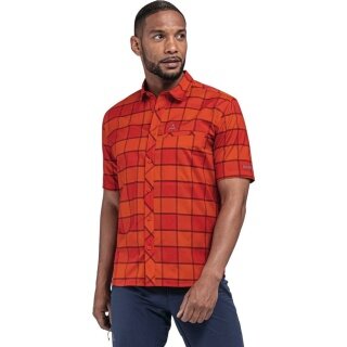 Schöffel Hiking Shirt Buchstein (comfortable to wear, chest pocket) short-sleeved orange Men