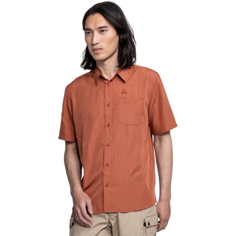Schöffel Hiking Shirt CIRC Style Dalfoss (UV Protection, Chest Pocket) Short Sleeve Red Men's