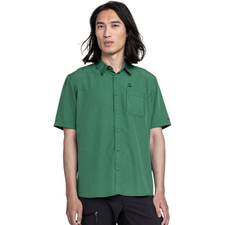 Schöffel Hiking Shirt CIRC Style Dalfoss (UV Protection, Chest Pocket) Short Sleeve Green Men's