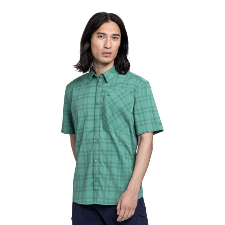 Schöffel Hiking Shirt Frolya (UV Protection, Chest Pocket) Short Sleeve Green Men's