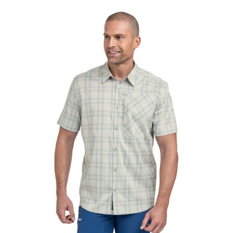 Schöffel Hiking Shirt Frolya (UV Protection, Chest Pocket) Short Sleeve Grey Men's