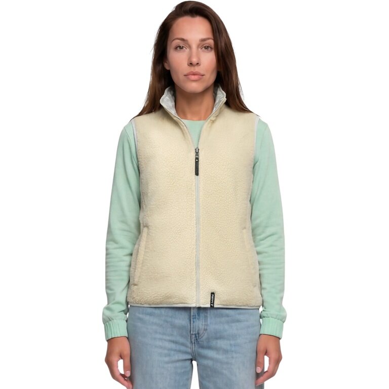 Schöffel Reversible Fleece Gilet Purga (Sherpa Fleece, warm) beige Ladies