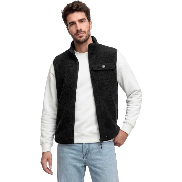 Schöffel Reversible Fleece Gilet Purga (Sherpa Fleece, warm) black men's