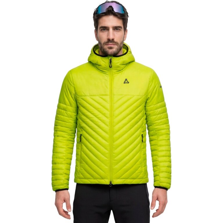 Schöffel Winter Down Jacket Hiking Down Style Cascata (warm thanks to down filling) lime yellow men's