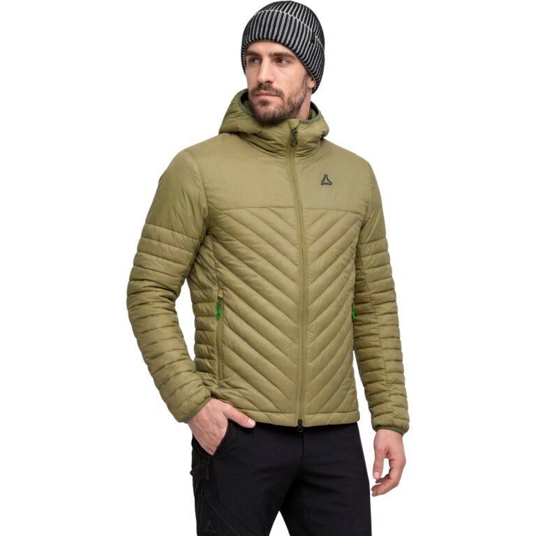 Schöffel Winter Down Jacket Hiking Down Style Cascata (warming thanks to down filling) olive green men's