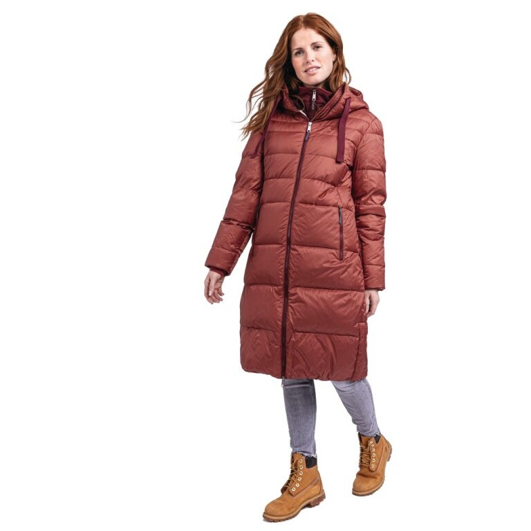 Schöffel Winter Coat Kenosha (Down Coat, Windproof, Water-Repellent) Red Ladies