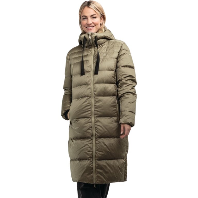 Schöffel Winter Coat Kenosha (Down Coat, Windproof, Water-Repellent) Brown Ladies