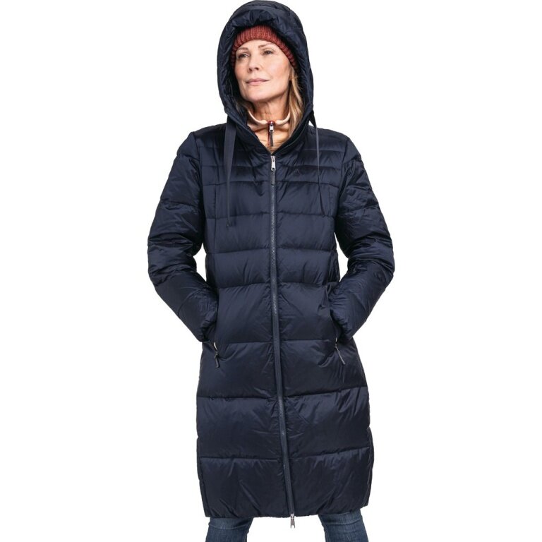 Schöffel Winter Coat Kenosha (Down Coat, Windproof, Water-Repellent) Dark Blue Ladies